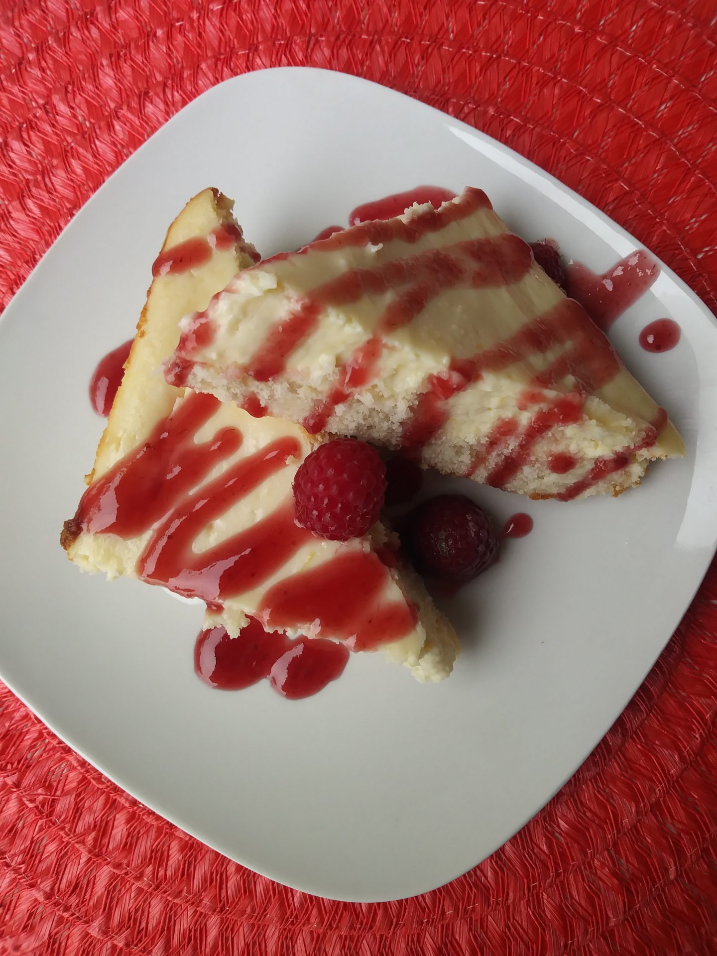 GlutenFree low sugar creamy lemon cheesecake triangles Double